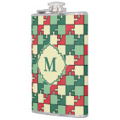 Flasques Pièce de puzzle rouge rouge de Noël Motif (Gauche)