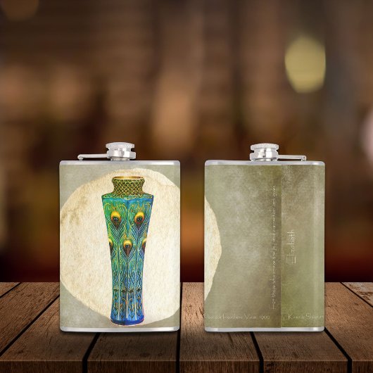 Flasques Pièce Masterpiece Peacock Feathers Vase De 1900