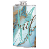 Flasques Pierre de marbre turquoise bleu turquoise agate Mo (Gauche)