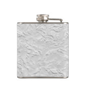 Flasques Pierre texturée blanche, Art Abstrait monochrome (Dos)