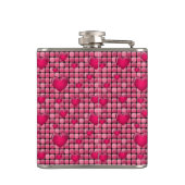 Flasques Pile rose avec des coeurs (Dos)