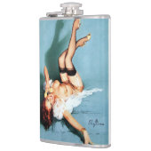 Flasques Pin classique de cru des années 1950 Fille-Sur le (Gauche)