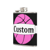 Flasques Pink Basket Custom Team or Player Name Sports (Gauche)