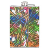 Flasques Pink, Blue, Green, Orange, Marble Artwork (Dos)