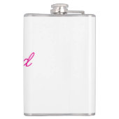 Flasques PINK BOW minimalajouter nom bridesmaid année cadea (Dos)