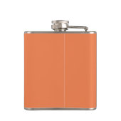 Flasques Pink Orange Élégant Script Nom Mariage (Dos)