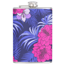 Pink & Purple Tropical - Un design hibiscus lumine