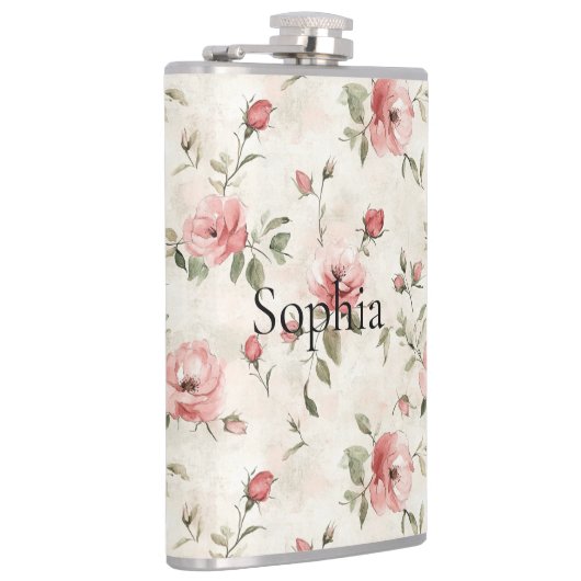 Flasques Pink Roses Floral  (Droite)