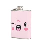 Flasques Pink Wing Kawaii Face Flask (Gauche)