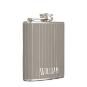 Flasques Pinstripes beiges personnalisées (Droite)