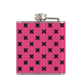 Flasques Piqûres de croix noire sur fuchsia (Dos)