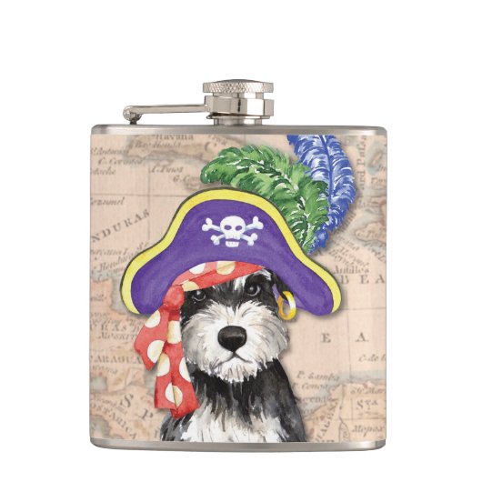 Flasques Pirate de Schnauzer miniature (Devant)