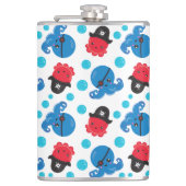 Flasques Pirate Octopus, Motif de pieuvre, Animaux de mer (Devant)