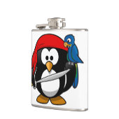 Flasques Pirate Penguin avec une Bandanna rouge et un Parro (Gauche)
