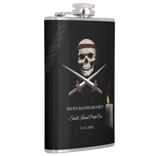 Flasques Pirate Skull and Sword - Bachelor / fête d'anniver (Droite)