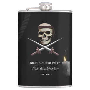 Flasques Pirate Skull and Sword - Bachelor / fête d'anniver