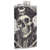 Flasques Pirate Squelette Vinyle Emballé (Droite)