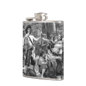 Flasques Pirates d'époque se battant et buvant sur le navir (Gauche)