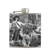 Flasques Pirates d'époque se battant et buvant sur le navir (Devant)