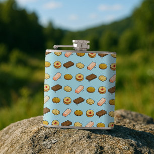 Flasques Pixel Art Biscuit et Motif de sélection de cookies