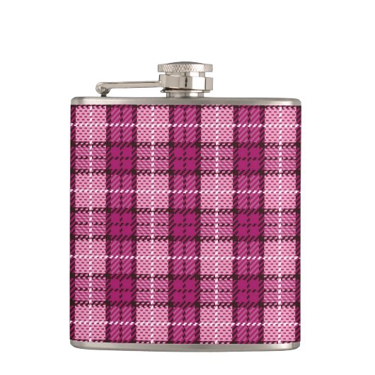 Flasques Pixel Plaid_Magenta-Black (Devant)