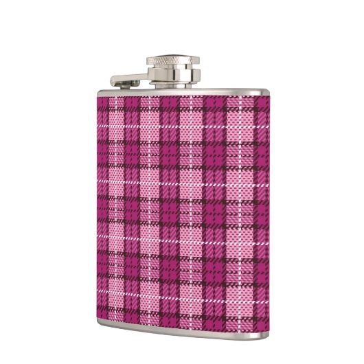 Flasques Pixel Plaid_Magenta-Black (Gauche)