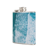 Flasques Plage de sable des vagues de l'océan bleu (Gauche)