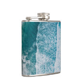 Flasques Plage de sable des vagues de l'océan bleu (Droite)