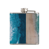 Flasques Plage de sable des vagues de l'océan bleu (Dos)