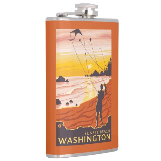 Flasques Plage et cerfs-volants - plage de coucher du (Droite)