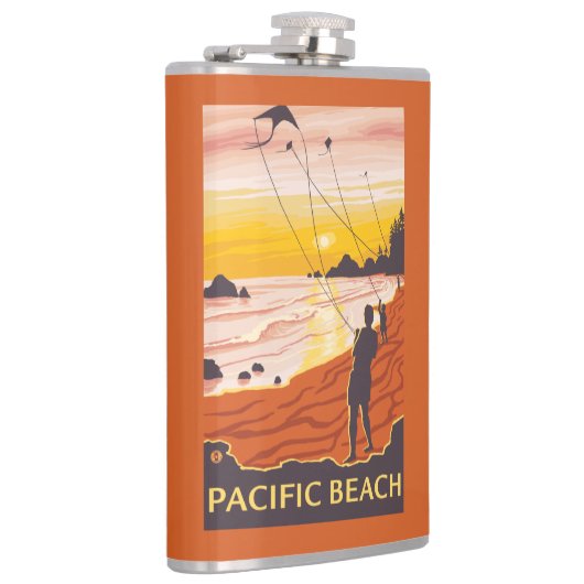 Flasques Plage et cerfs-volants - plage Pacifique, (Droite)