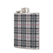 Flasques Plaid de pixel dans le gris avec la rayure rouge (Gauche)