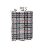 Flasques Plaid de pixel dans le gris avec la rayure rouge (Droite)