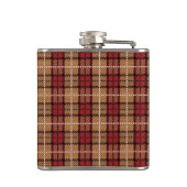 Flasques Plaid de pixel en rouge et or (Dos)