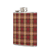 Flasques Plaid de pixel en rouge et or (Gauche)