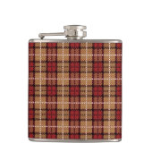 Flasques Plaid de pixel en rouge et or (Devant)