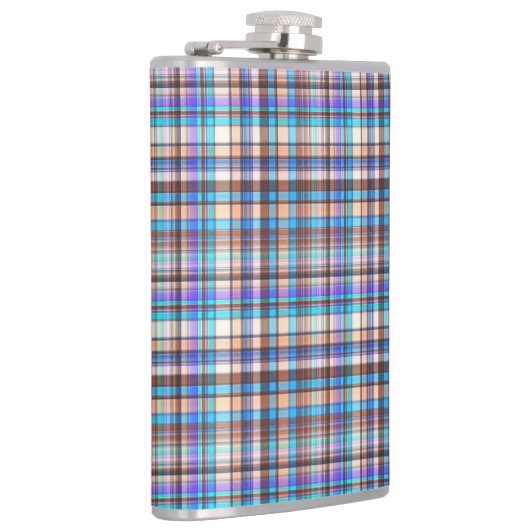 Flasques Plaid Fabric Checkered Print Pattern-57688 (Droite)