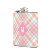 Flasques Plaid Monogramme personnalisé / Motif Tartan (Gauche)
