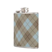 Flasques Plaid polarisé dans le bleu et le brun (Gauche)