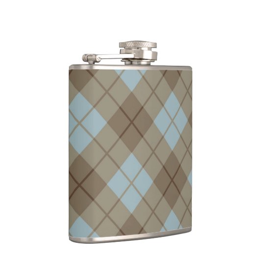 Flasques Plaid polarisé dans le bleu et le brun (Droite)