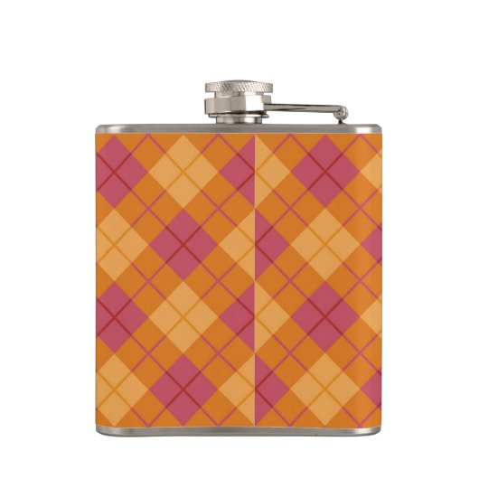 Flasques Plaid polarisé dans l'orange et le rose (Dos)