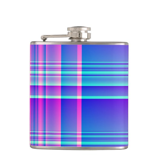 Flasques Plaid rose et bleu Checkered (Devant)