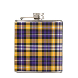 Flasques Plaid sportif d'or pourpre et jaune