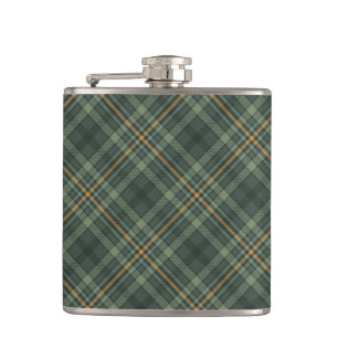 Flasques Plaid vert et or
