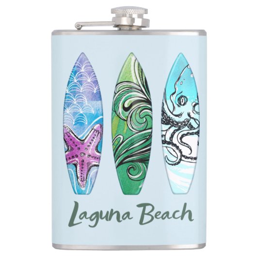 Flasques Planches de surf Laguna Beach Californie Flask (Devant)