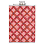 Flasques Plaque de croix rose tartan avec léger relief rugu (Devant)