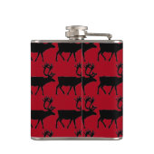 Flasques Plaque rouge et noire avec accent Elk (Dos)