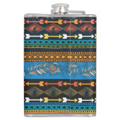 Flasques Plumes ethniques : Broderie Boho Chic (Dos)