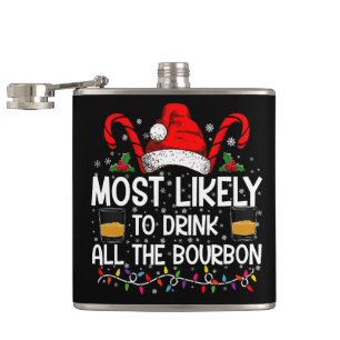 Flasques Plus susceptible de boire tout le bourbon de Noël