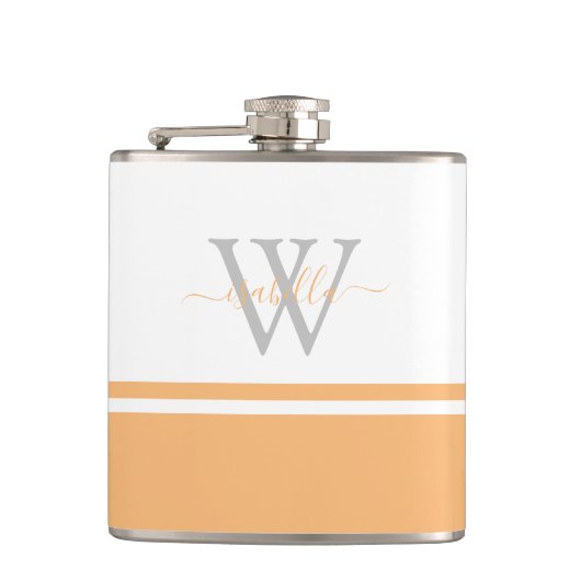Flasques Poche de script moderne monogramme (Devant)